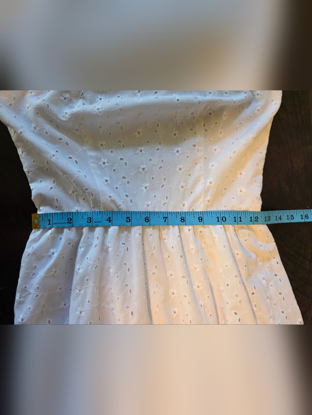 Vintage Lanz Original White Eyelet Midi Dress Cottagecore Bridal - Small - NWOT! - Picture 8 of 11